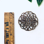 Vintage Brooch, Gold Toned Brooch, Celtic Style Pin, Vintage Pin, Vintage Jewelry, Round Brooch, Brass Toned Brooch, Celtic Knot, Unique Pin