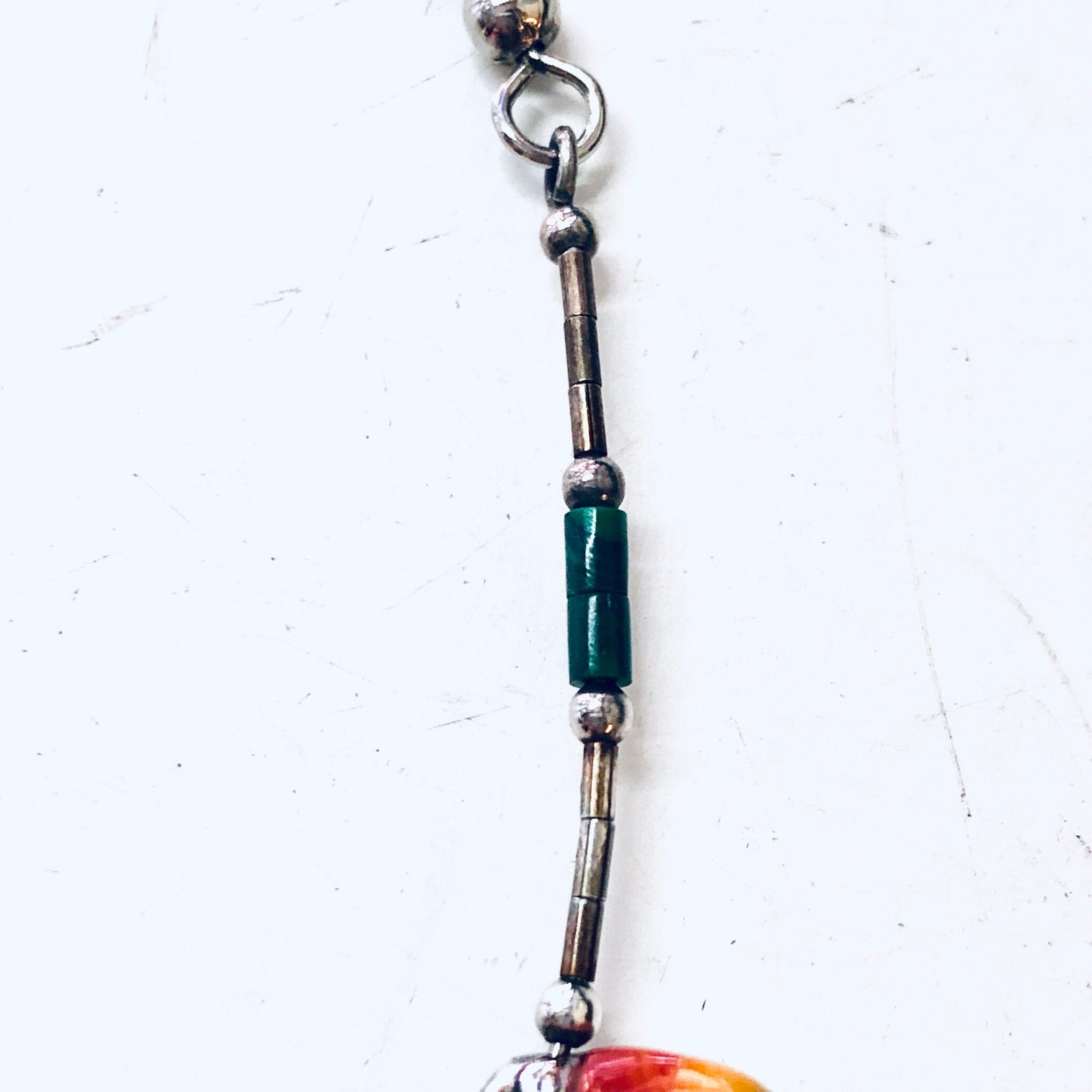Vintage Silver Earrings, Toucan Earrings, Bird Jewelry, Malachite Earrings, Dangle Earrings, Pierced Ears, Perched Bird, Natural Stones, Red