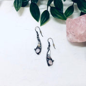 Vintage Earrings, Silver Earrings, Mother Of Pearl, Dangle Earrings, Southwestern Style, Bohemian Jewelry, Vintage Jewelry, Pierced Ears,