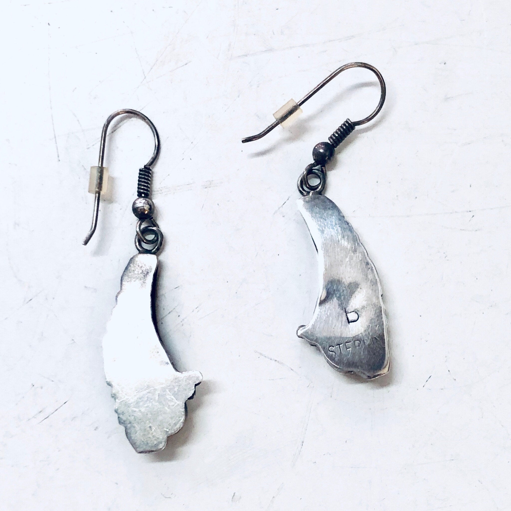 Vintage Earrings, Silver Earrings, Mother Of Pearl, Dangle Earrings, Southwestern Style, Bohemian Jewelry, Vintage Jewelry, Pierced Ears,