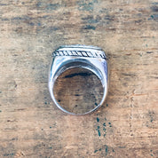 Vintage Silver Ring, Vintage Jewelry, Unique Ring, Faux Diamond Ring, Sparkly Jewelry, Unique Ring, Anniversary Gift, 925 Ring, Rope Design