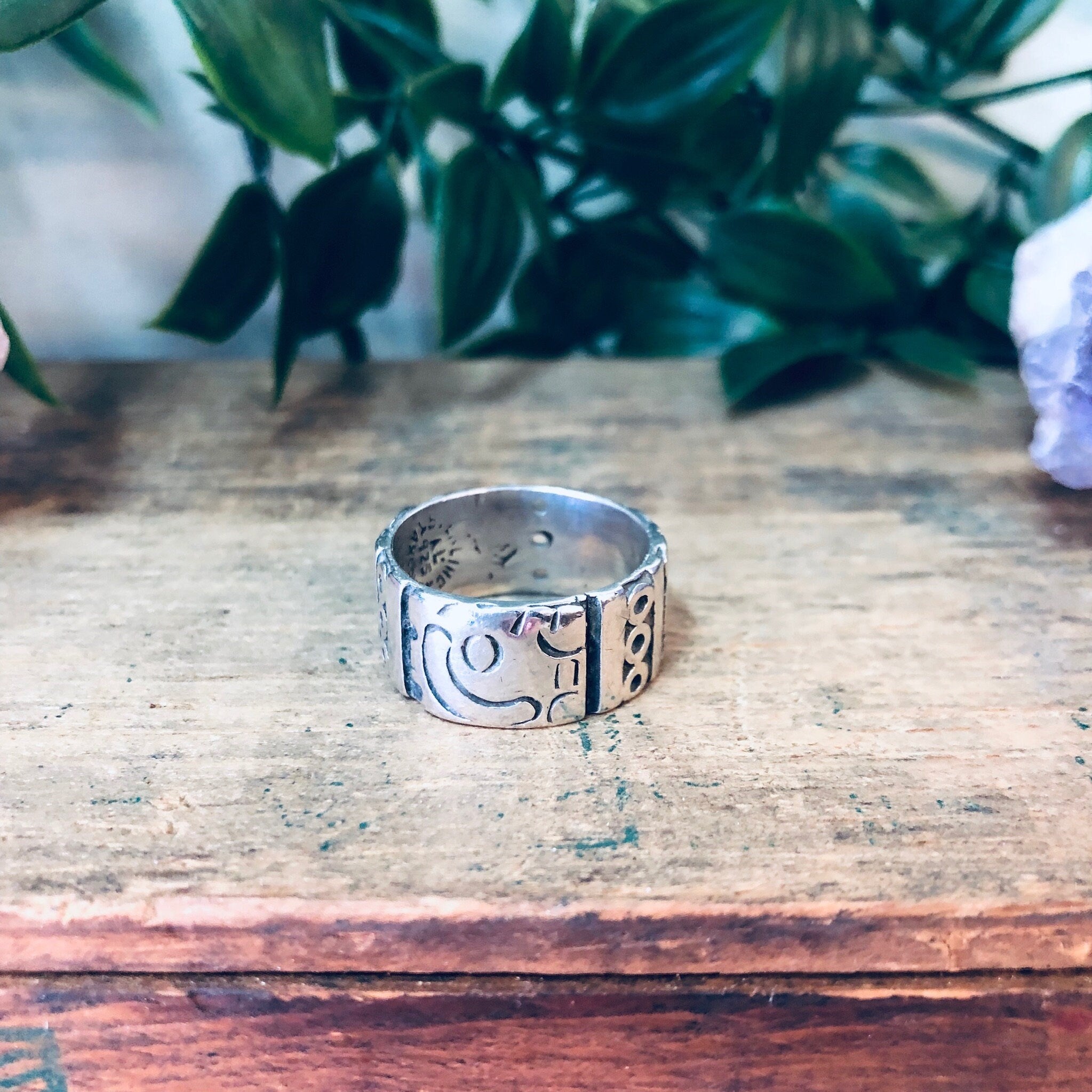 Vintage Silver Ring, Taxco Ring, Taxco Jewelry, Band Ring, Wide Band Ring, Unique Ring, Vintage Jewelry, Thick Band Ring, 925 Ring