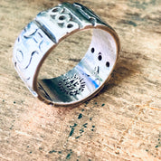 Vintage Silver Ring, Taxco Ring, Taxco Jewelry, Band Ring, Wide Band Ring, Unique Ring, Vintage Jewelry, Thick Band Ring, 925 Ring