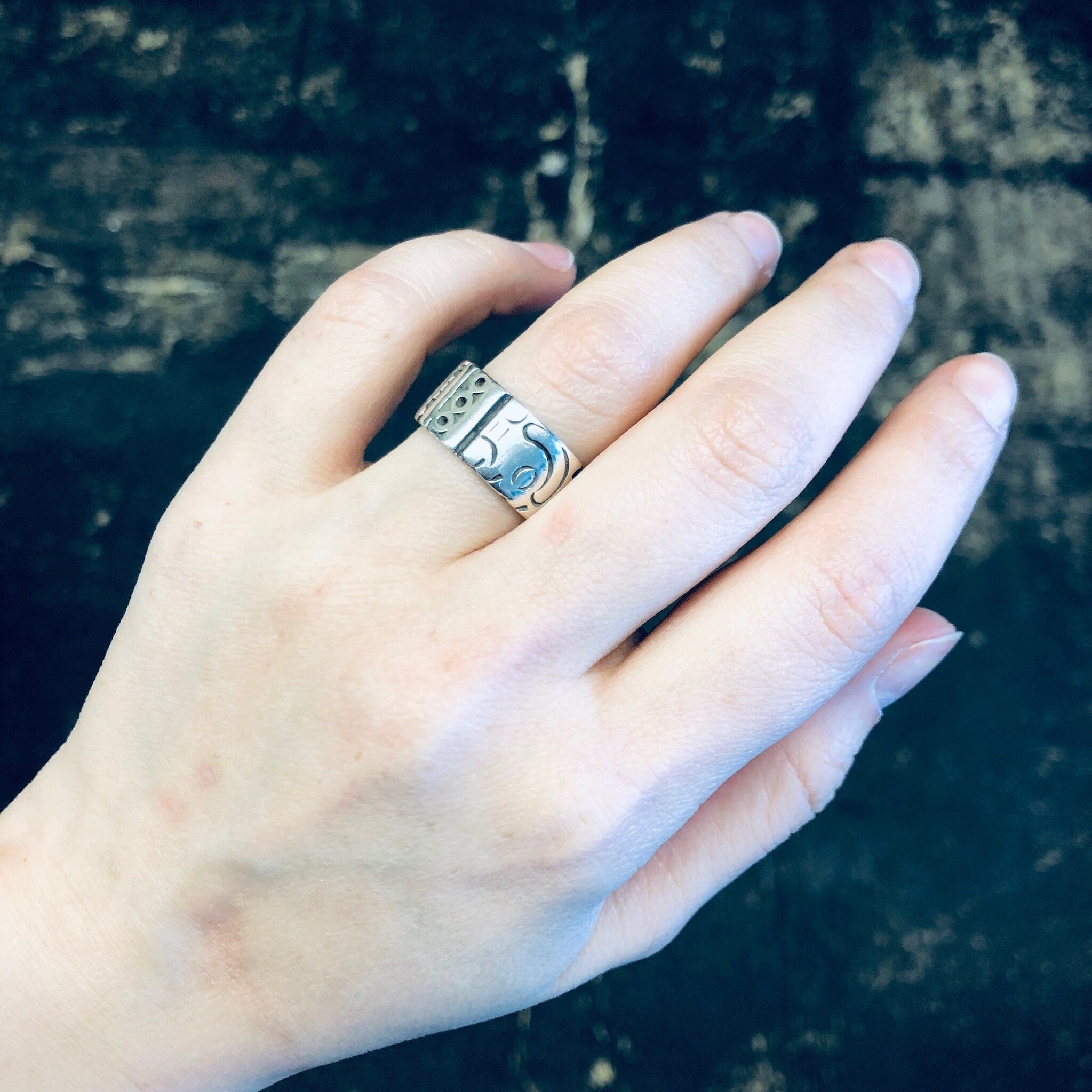 Vintage Silver Ring, Taxco Ring, Taxco Jewelry, Band Ring, Wide Band Ring, Unique Ring, Vintage Jewelry, Thick Band Ring, 925 Ring