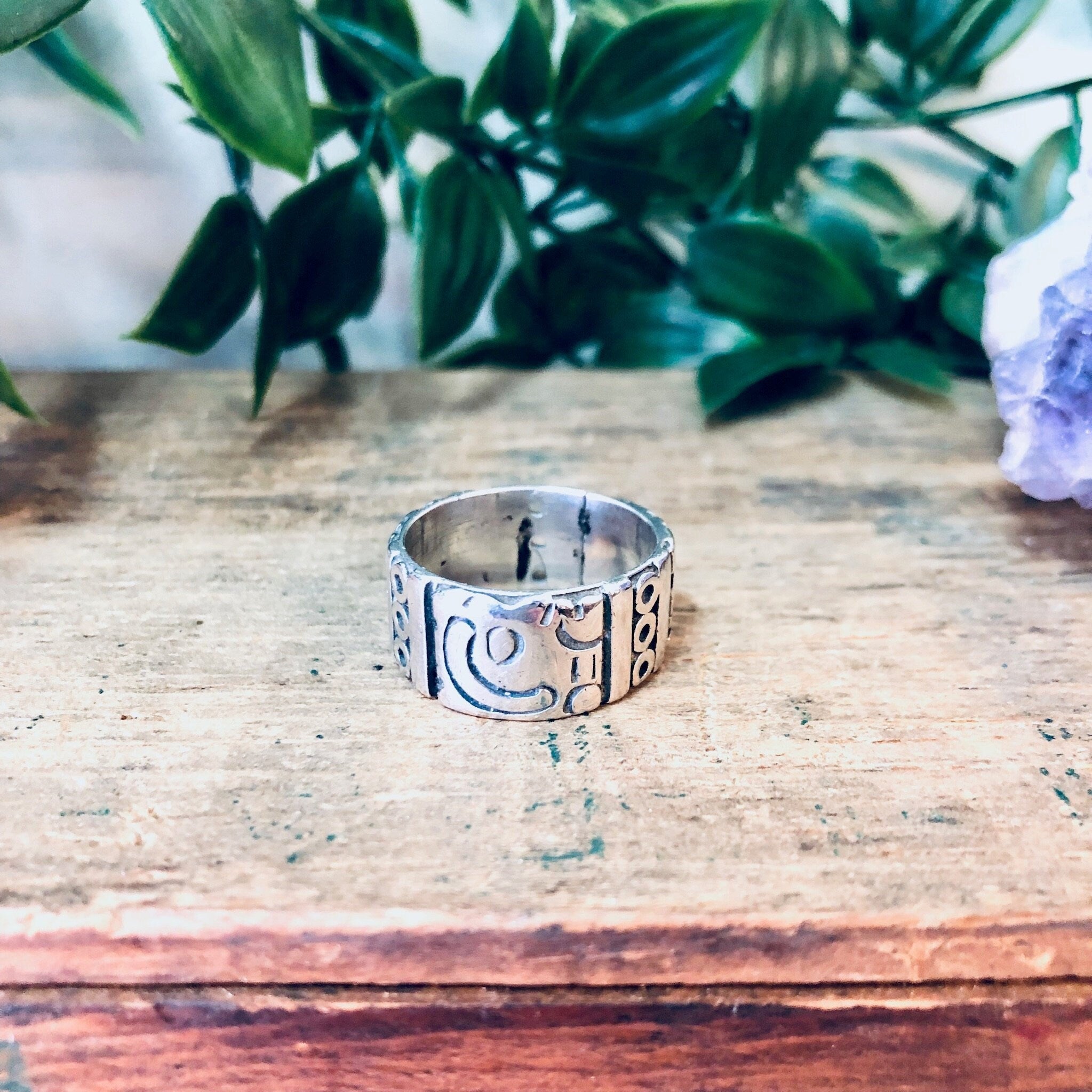 Vintage Silver Ring, Taxco Ring, Taxco Jewelry, Band Ring, Wide Band Ring, Unique Ring, Vintage Jewelry, Thick Band Ring, 925 Ring