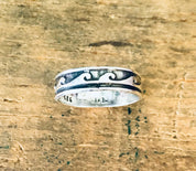 Vintage Silver Ring, Wave Ring, Vintage Jewelry, Band Ring, Thin Band, Simple Jewelry, Wavy Design, Ocean Lover, Ring for Surfer, 925 Ring