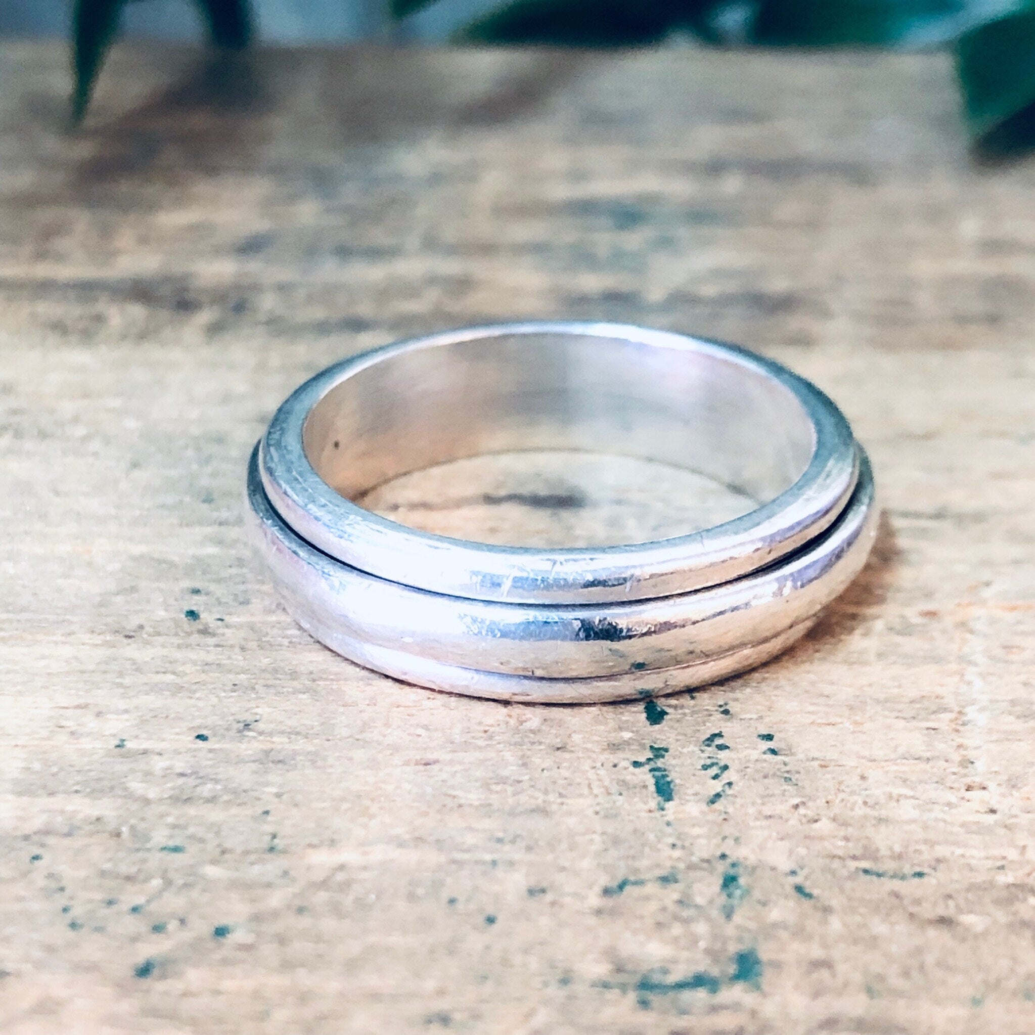Vintage Silver Ring, Spinner Ring, Meditation Ring, Thumb Ring, Vintage Jewelry, Spinner Jewelry, Ring for Anxiety, 925 Ring, Large Ring