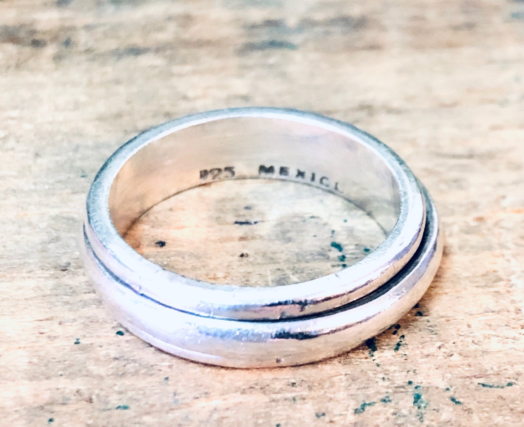 Vintage Silver Ring, Spinner Ring, Meditation Ring, Thumb Ring, Vintage Jewelry, Spinner Jewelry, Ring for Anxiety, 925 Ring, Large Ring