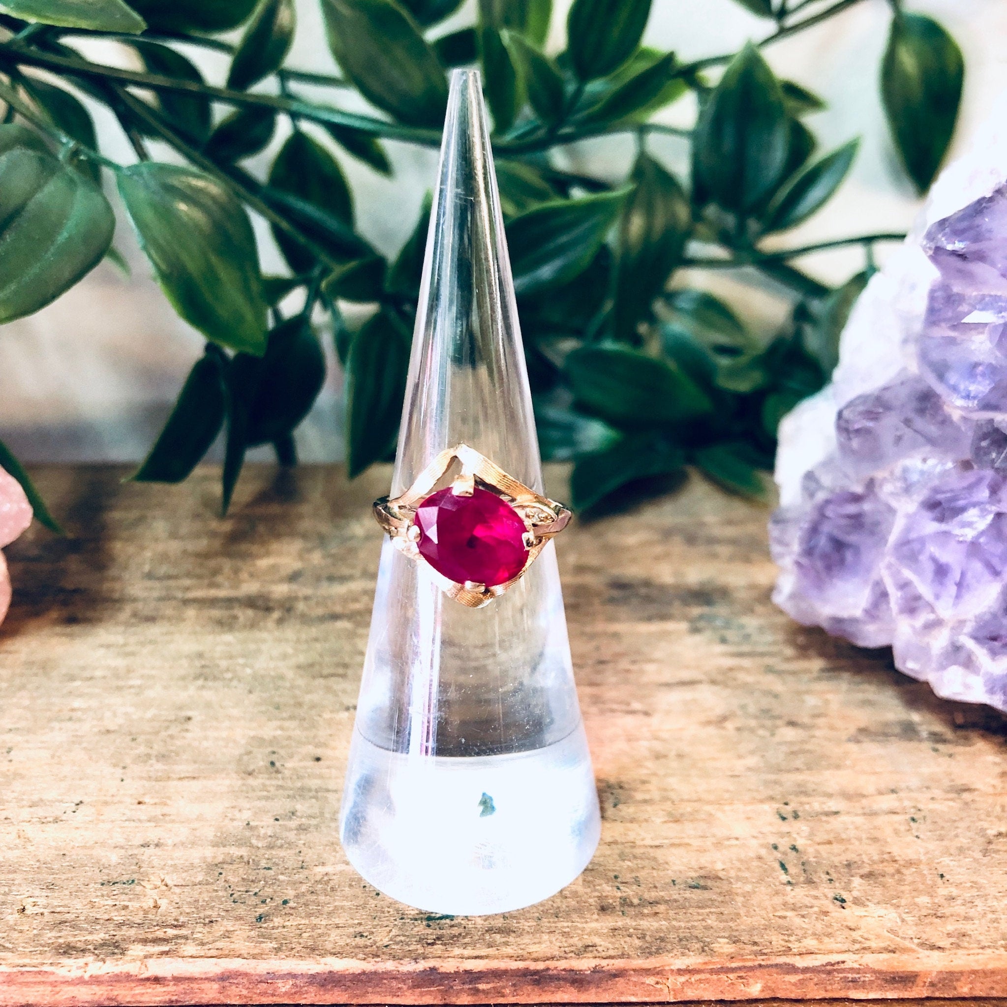 RESERVED****** Vintage Gold Ring, Ruby Ring, 14K Yellow Gold, Yellow Gold Ring, Ruby and Gold, Vintage Jewelry, Engagement Ring, Anniversary