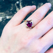 RESERVED****** Vintage Gold Ring, Ruby Ring, 14K Yellow Gold, Yellow Gold Ring, Ruby and Gold, Vintage Jewelry, Engagement Ring, Anniversary