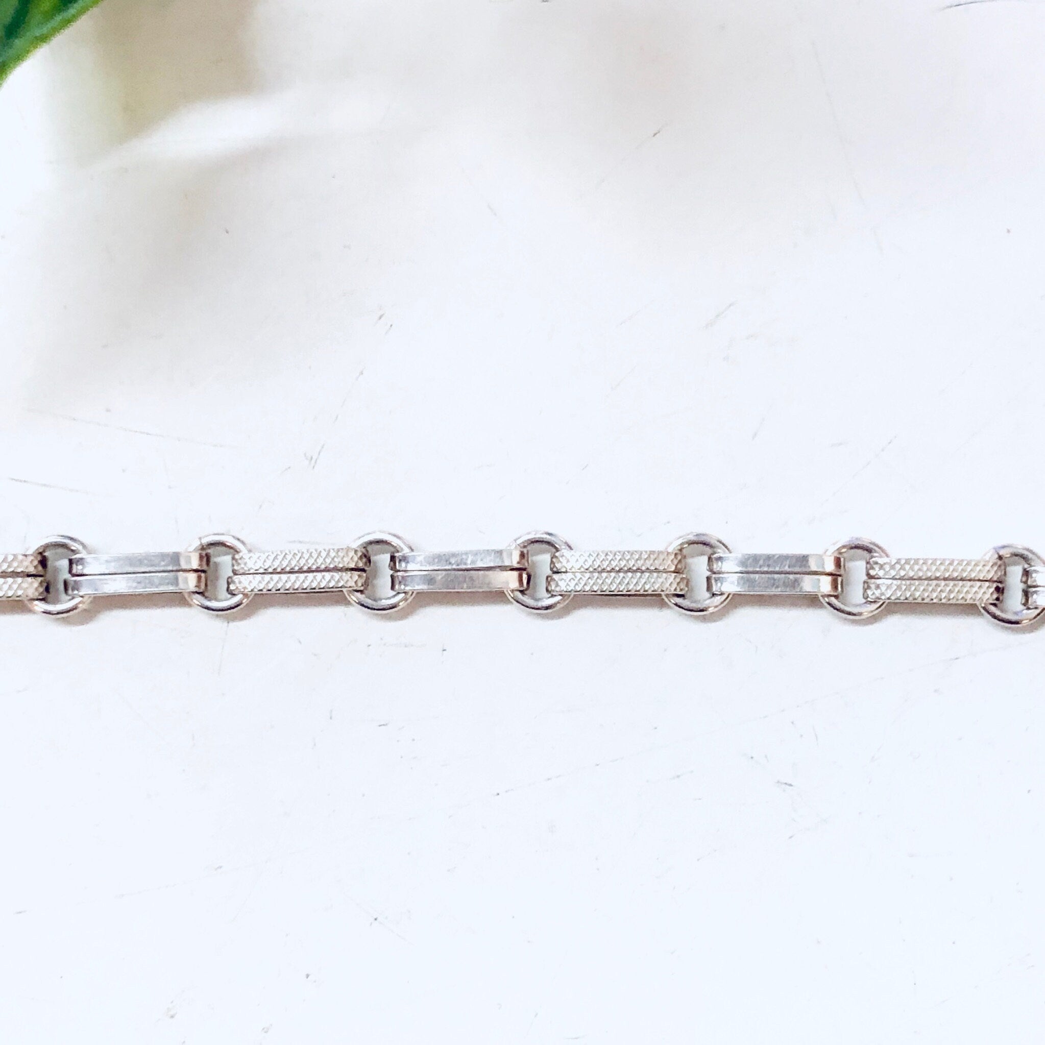 Vintage Silver Bracelet, Vintage Jewelry, Link Bracelet, Sterling Silver, Sleek Jewelry, Simple Bracelet, Anniversary Gift, Wedding Gift