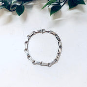 Vintage Silver Bracelet, Vintage Jewelry, Link Bracelet, Sterling Silver, Sleek Jewelry, Simple Bracelet, Anniversary Gift, Wedding Gift
