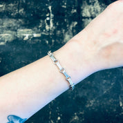 Vintage Silver Bracelet, Vintage Jewelry, Link Bracelet, Sterling Silver, Sleek Jewelry, Simple Bracelet, Anniversary Gift, Wedding Gift