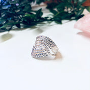 Vintage Silver Ring, Wave Design Ring, 925 Ring, Vintage Jewelry, Unique Jewelry, Sparkly Jewelry, Made in Thailand, Statement Jewelry, 925