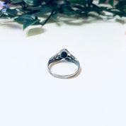 Vintage Silver Ring, Turquoise Ring, Stacking Ring, Stacker, Blue and Silver, V Shape Ring, 925 Ring, Vintage Jewelry, Boho Style, Bohemian