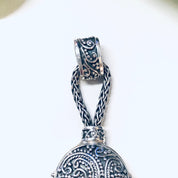 Vintage Silver Pendant, Sarda Pendant, Vintage Pendant, Sarda Jewelry, 925 Pendant, Small Pendant, Unique Jewelry, Vintage Necklace, Rope