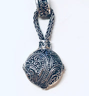 Vintage Silver Pendant, Sarda Pendant, Vintage Pendant, Sarda Jewelry, 925 Pendant, Small Pendant, Unique Jewelry, Vintage Necklace, Rope