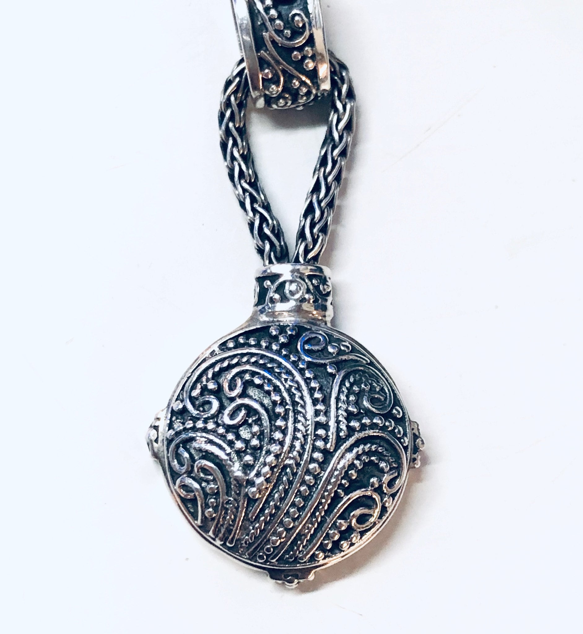 Vintage Silver Pendant, Sarda Pendant, Vintage Pendant, Sarda Jewelry, 925 Pendant, Small Pendant, Unique Jewelry, Vintage Necklace, Rope