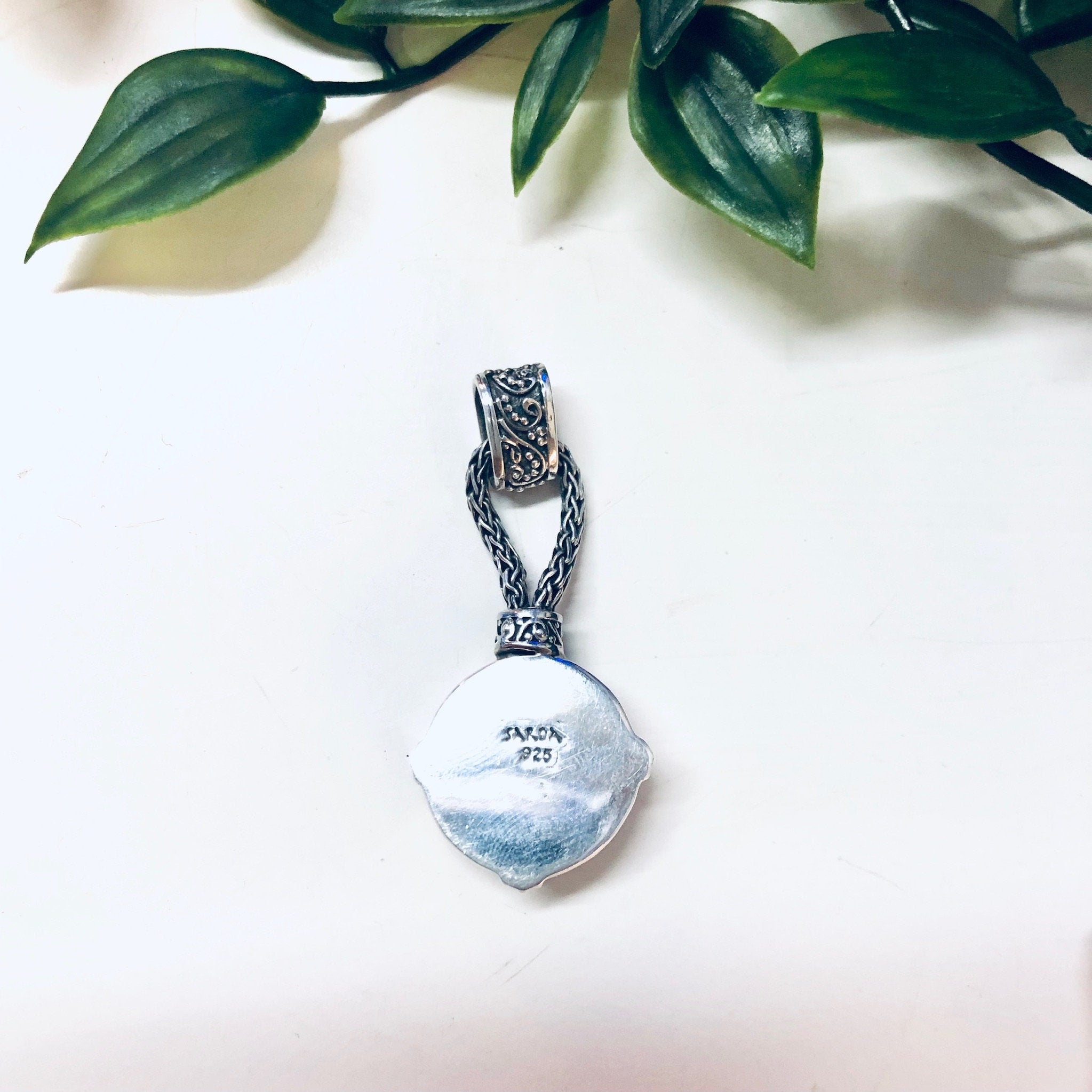 Vintage Silver Pendant, Sarda Pendant, Vintage Pendant, Sarda Jewelry, 925 Pendant, Small Pendant, Unique Jewelry, Vintage Necklace, Rope