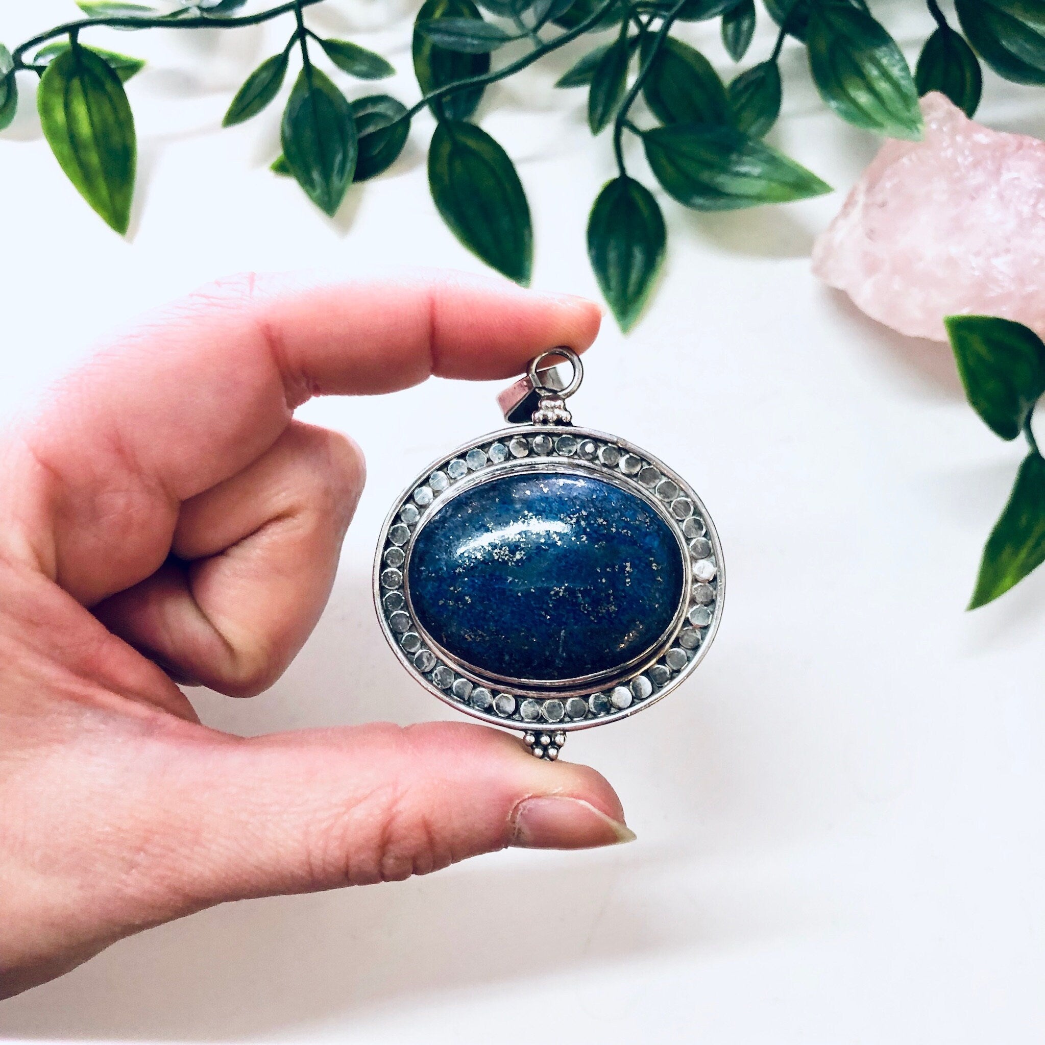Vintage Silver Pendant, Blue Lapis Pendant, Blue Jewelry, Silver and Blue, Lapis Jewelry, Vintage Necklace, Lapis Lazuli, Vintage Jewelry