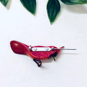 Vintage Brooch, Bird Brooch, Cardinal Pin, Vintage Jewelry, Red Cardinal, Bird Jewelry, Animal Jewelry, Small Pin, Bird Watcher, Perch Bird