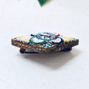 Vintage Brooch, Millefiori Pin, Mosaic Brooch, Vintage Jewelry, Made in Italy, Gold Toned Pin, Vintage Pin, Unique Jewelry, Colorful Pin