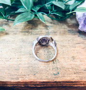 Vintage Silver Ring, Pink Gemstone, Marcasite Ring, Purple Gemstone, Vintage Jewelry, Statement Ring, Silver and Pink, Pink Jewelry, 925