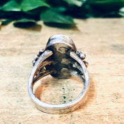Vintage Silver Ring, Turquoise Ring, Southwestern Ring, Green Turquoise, Statement Jewelry, Vintage Jewelry, Bohemian Style, Boho Ring, 925