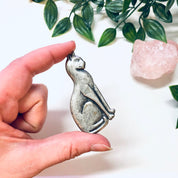 Vintage Brooch, Cat Pin, Cat Jewelry, Kitty Cat, Silver Toned Brooch, Vintage Pin, Vintage Jewelry, Animal Jewelry, Long Pin, Sitting Cat