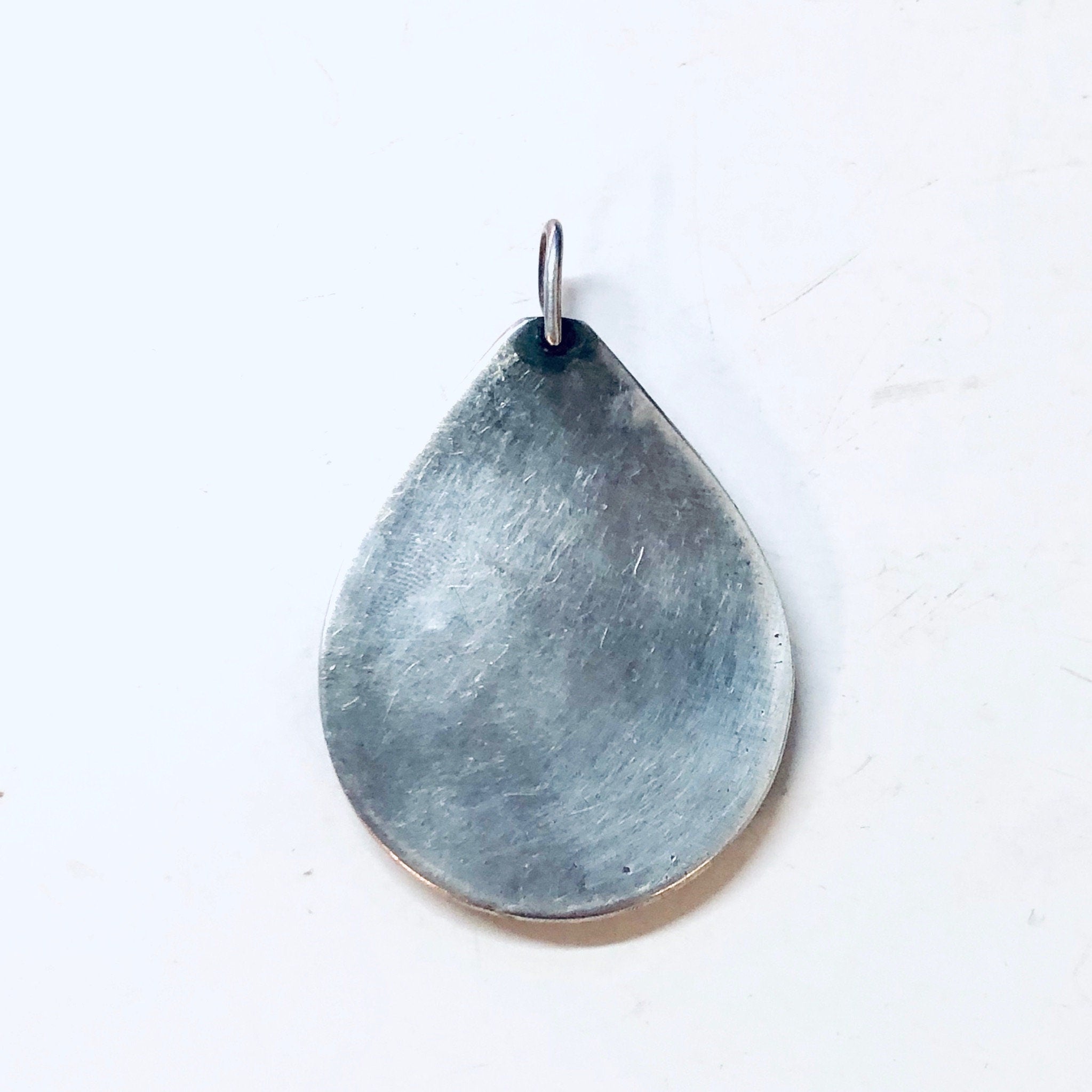 Vintage Silver Pendant, Turquoise Pendant, Turquoise Jewelry, Southwestern Style, Boho Hippie Jewelry, Pendant Necklace, Blue Turquoise, 925
