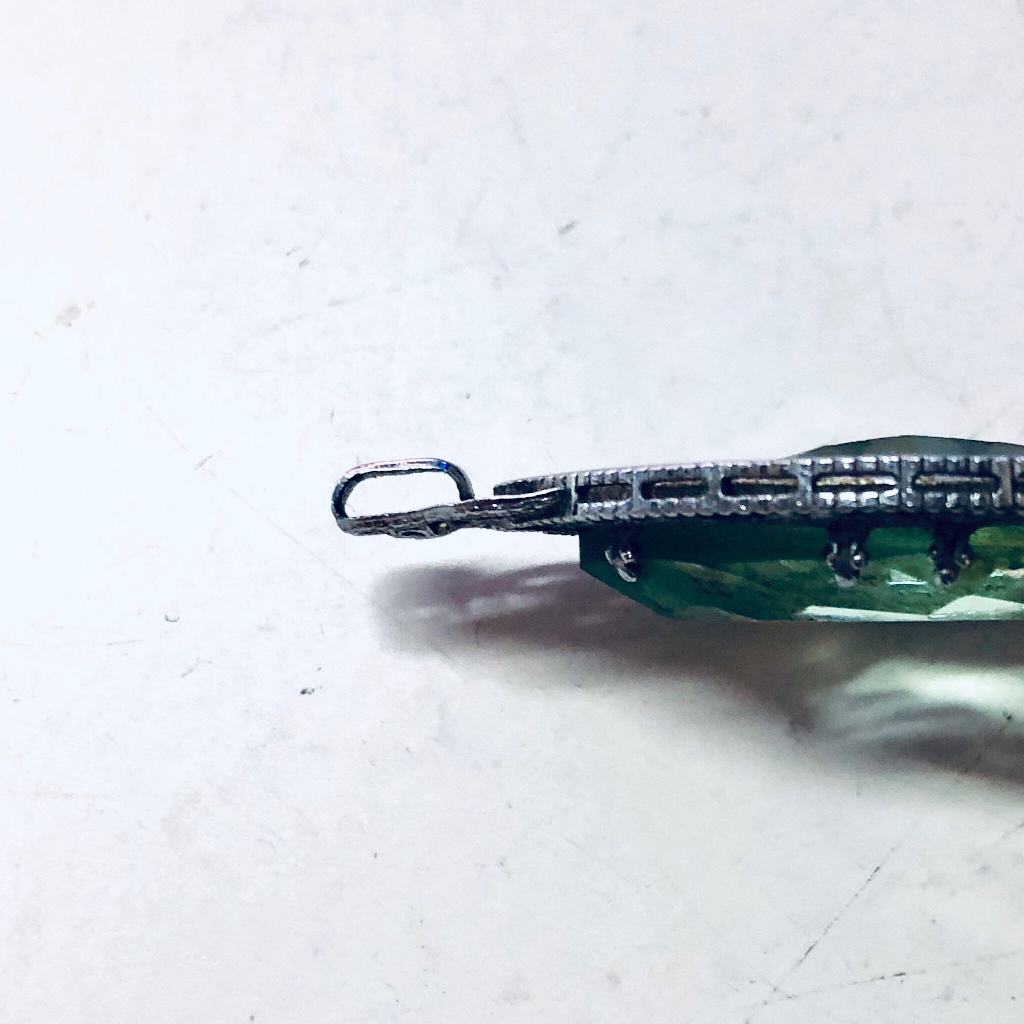 Vintage Pendant, Silver Pendant, Peridot Jewelry, Birthstone Pendant, Silver Filagree, Delicate Jewelry, Vintage Jewelry, Green Necklace