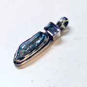 Vintage Pendant, Silver Pendant, Abalone Jewelry, Amethyst Pendant, Vintage Necklace, Purple gemstone, Blue Gemstone, Abalone Necklace, 925
