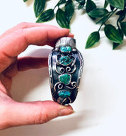 Vintage Cuff Watch, Timex Watch, Silver Cuff Watch, Turquoise Timex, Turquoise Jewelry, Watch Jewelry, Cuff Bracelet, Blue Turquoise, 925