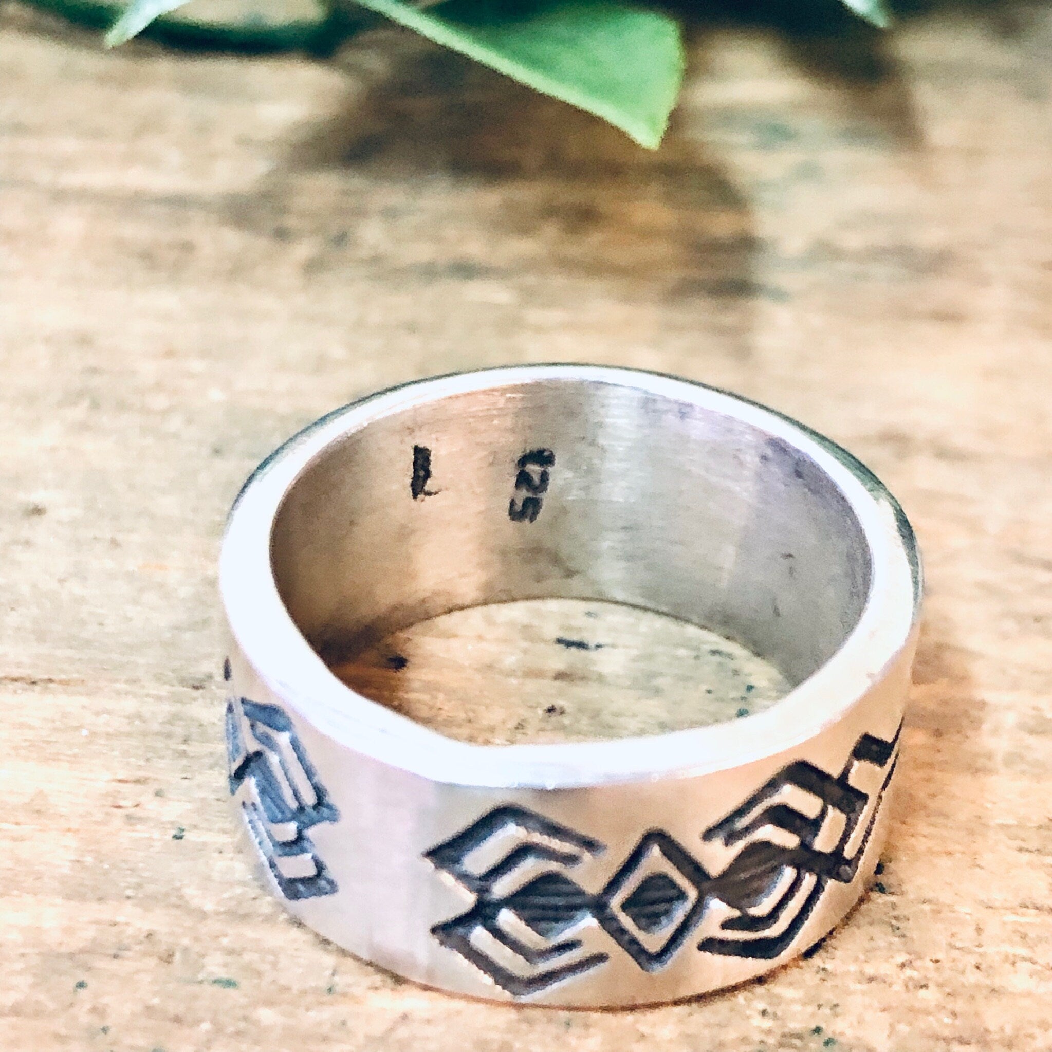 Vintage Silver Ring, Band Ring, Thick Band Ring, Tribal Design Ring, Vintage Jewelry, Geometric Design, Statement Jewelry, Silver Band, 925