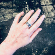 Vintage Silver Ring, Band Ring, Thick Band Ring, Tribal Design Ring, Vintage Jewelry, Geometric Design, Statement Jewelry, Silver Band, 925
