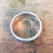 Vintage Silver Ring, Band Ring, Tribal Jewelry, Vintage Jewelry, Tribal Design, Skinny Band Ring, Unique Jewelry, Simple Jewelry, 925 Band