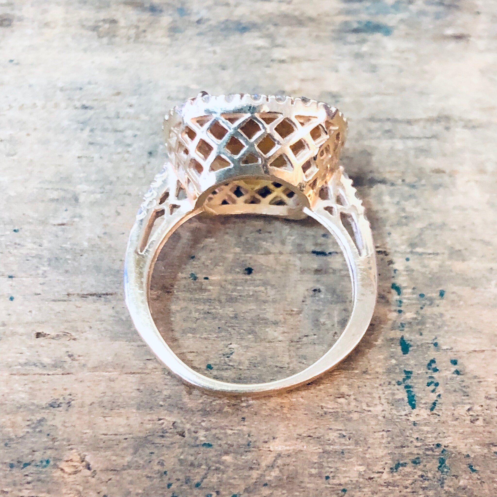Vintage Gold Ring, Diamond Ring, Yellow Topaz Ring, 18K Gold Ring, Yellow Gold Ring, Vintage Jewelry, Diamond Jewelry, Engagement Ring, Gold