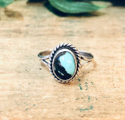 Vintage Silver Ring, Blue Stone, Brown Stone, Cabochon Ring, Simple Jewelry, Southwestern Ring, Vintage Jewelry, Unique Gemstone, 925 Ring