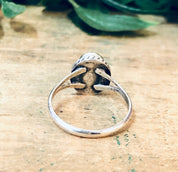 Vintage Silver Ring, Blue Stone, Brown Stone, Cabochon Ring, Simple Jewelry, Southwestern Ring, Vintage Jewelry, Unique Gemstone, 925 Ring