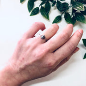 Vintage Silver Ring, Yin Yang Ring, 90s Style Jewelry, 90s Child, Symbol Ring, Black and White, Small Ring, Stacking Ring, Thin Band, 925