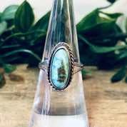 Vintage Silver Ring, Turquoise Ring, Turquoise Jewelry, Southwestern Style, Boho Style, Bohemian Ring, Hippie Jewelry, Vintage Jewelry, 925
