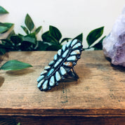 Southwestern Ring, Turquoise Ring, Blue Jewelry, Southwestern Style, Statement Jewelry, Long Ring, Blue and Silver, Vintage Silver Ring, 925