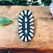 Southwestern Ring, Turquoise Ring, Blue Jewelry, Southwestern Style, Statement Jewelry, Long Ring, Blue and Silver, Vintage Silver Ring, 925