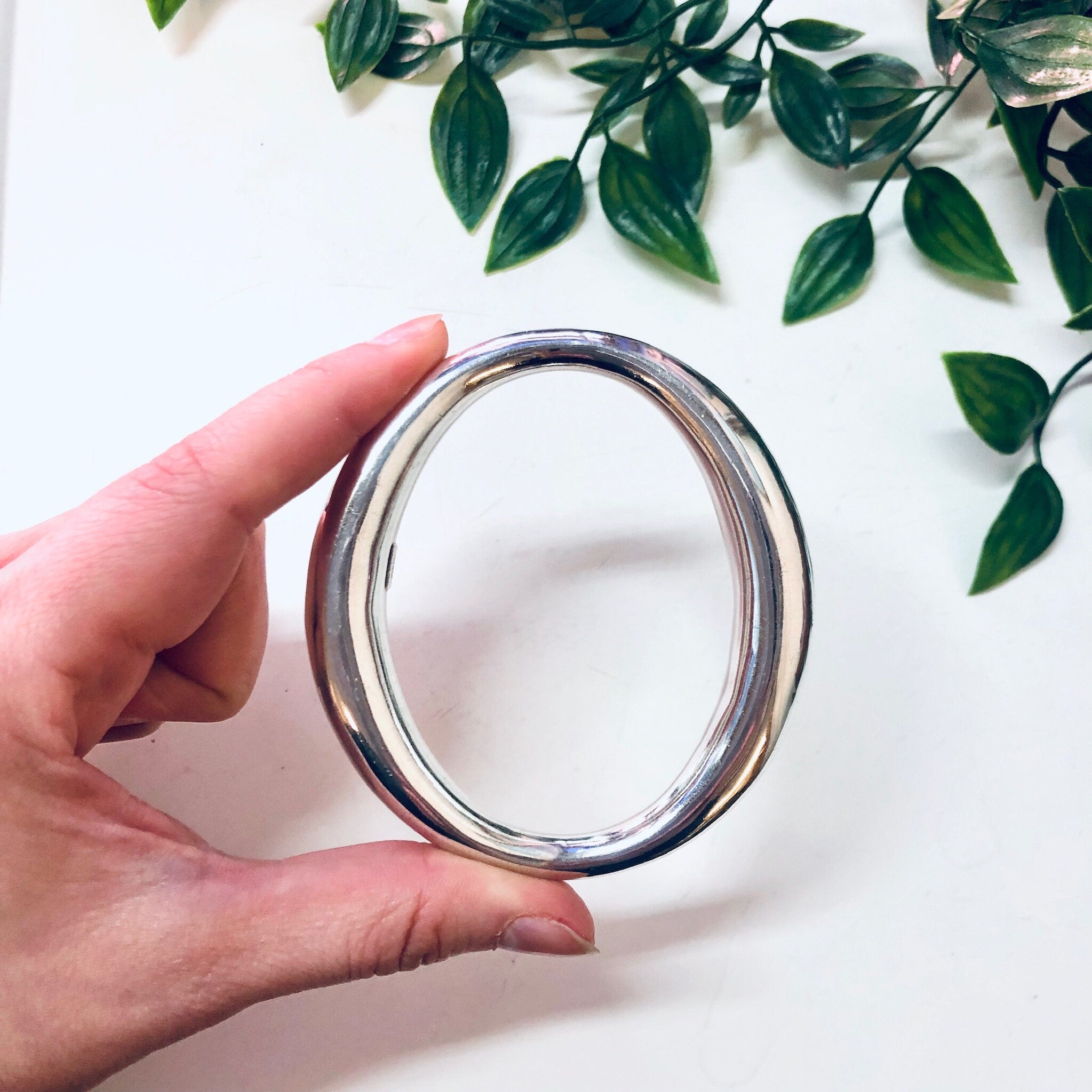 Vintage Silver Bracelet, Bangle Bracelet, Hollow Silver Bracelet, Vintage Jewelry, Made in Thailand, Statement Jewelry, Silver Bangle, 925