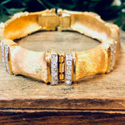 Vintage Bracelet, Gold Toned Bracelet, Joseph Mazer Bracelet, Joseph Mazer Jewelry, Vintage Jewelry, Rhinestone Bracelet, Bangle Bracelet