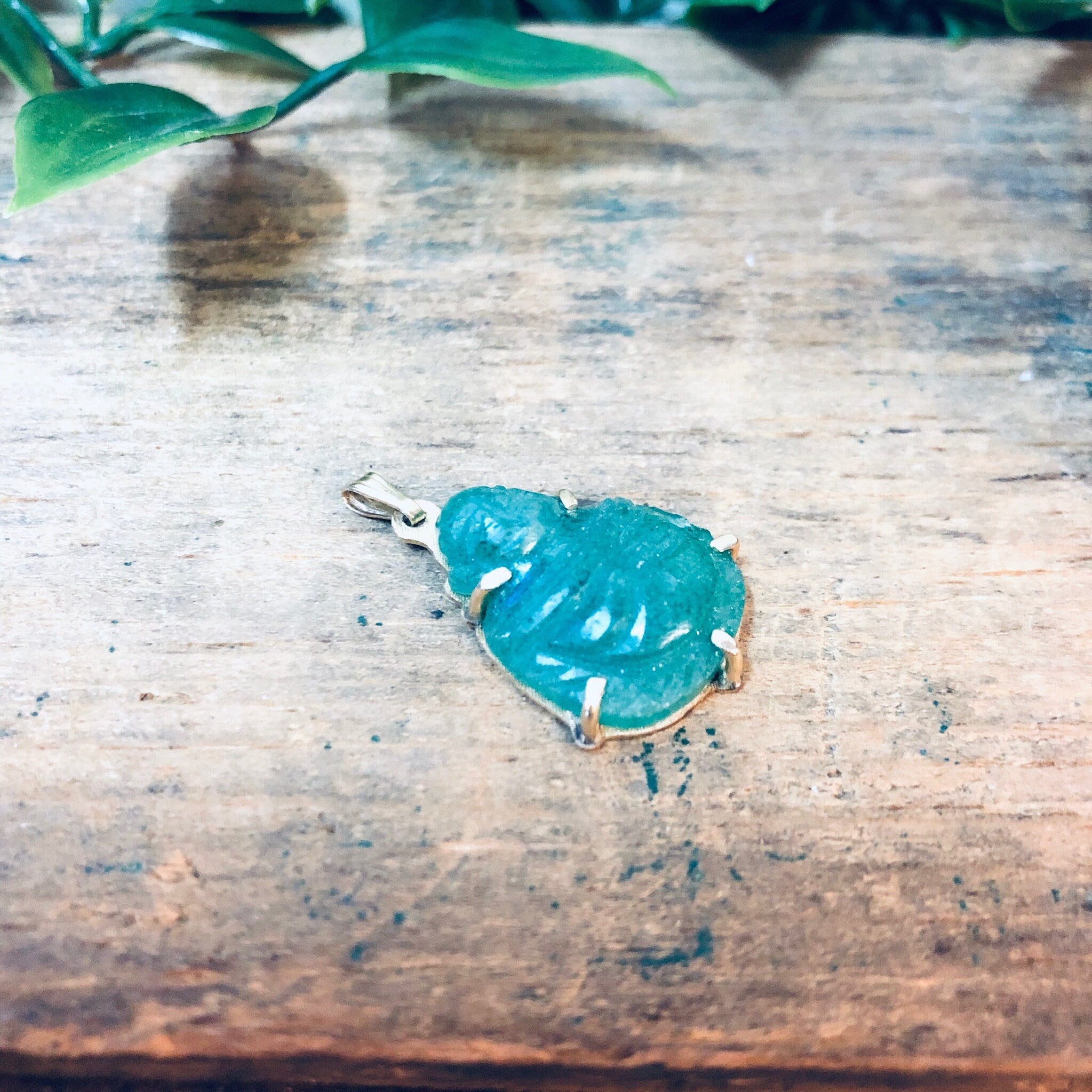 Vintage Gold Pendant, Buddha Pendant, Jade Buddha, Vintage Jade, 14K Gold, Gold Pendant, 14 Karat Gold, Buddha Jewelry, Small Pendant, Gold