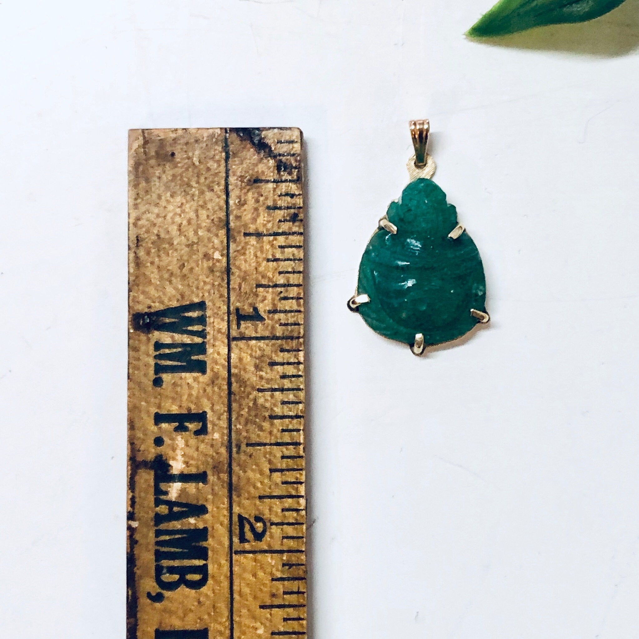Vintage Gold Pendant, Buddha Pendant, Jade Buddha, Vintage Jade, 14K Gold, Gold Pendant, 14 Karat Gold, Buddha Jewelry, Small Pendant, Gold