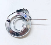Vintage Brooch, Silver Brooch, Vintage Pin, Leaf Brooch, Vintage Jewelry, Small Pin, Pearl Jewelry, Cut out Brooch, 925 Silver, Pin, Brooch
