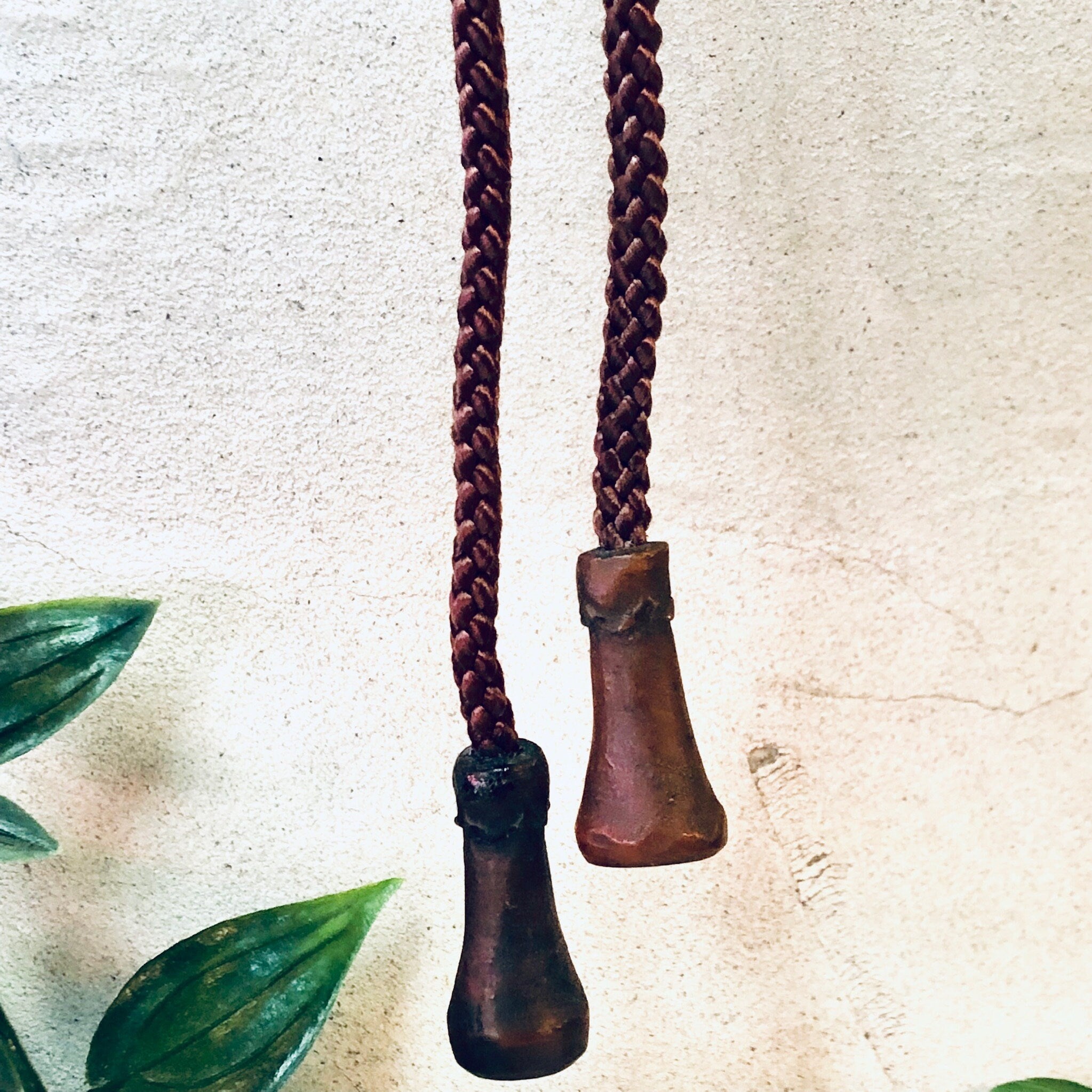Japanese Bolo Tie, Vintage Polo Tie, Wood Face Tie, Wood Carved Face, Brown Tie, Vintage Accessories, Unique Tie, Japanese Tie, Rope Tie