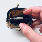 Vintage Coin Purse, Small Coin Purse, Brown Leather, Coin Holder, Leather Change Purse, coins, purse, purse for coins, pouch for coins